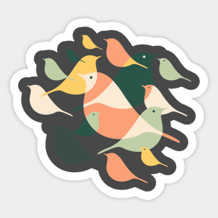 Abstract birds silhouette Sticker